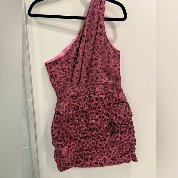 Ramy Brook one shoulder pink cocktail dress - Picture 4 of 7